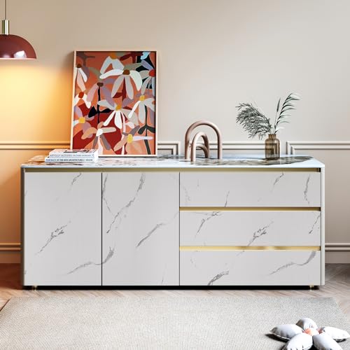 Stickyart Thick White Marble Contact Paper Peel and Stick for Bathroom Cabinets and Drawers
| Stickyart Waterproof Self